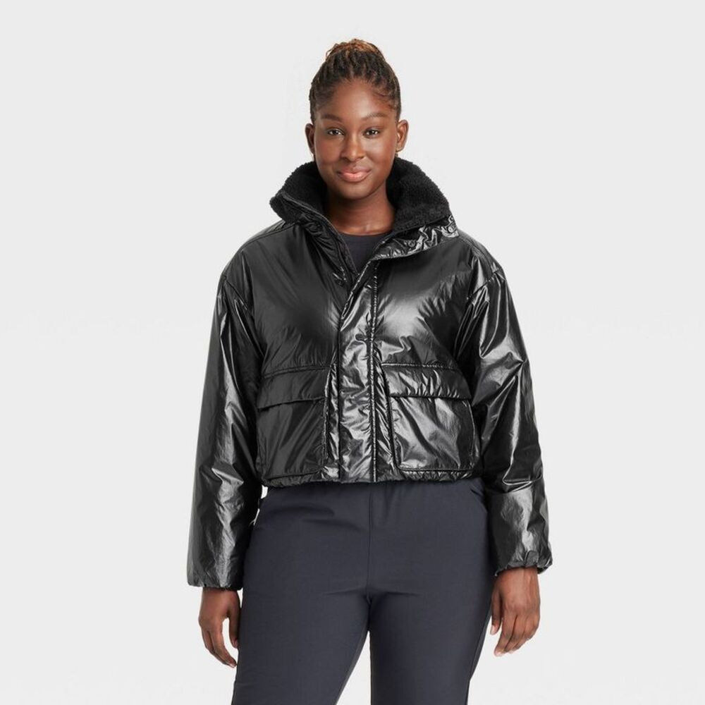 All In Motion - Women's Midweight Puffer Jacket - All In Motion Bl Black - Picture 2 of 4
